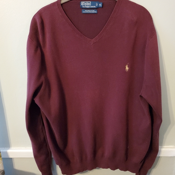 Polo by Ralph Lauren Burgundy Pullover Top
